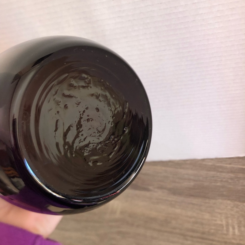 Vtg Hand Blown Amethyst Glass Pitcher - Picture 7 of 16